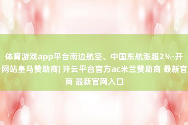 体育游戏app平台南边航空、中国东航涨超2%-开云平台网站皇马赞助商| 开云平台官方ac米兰赞助商 最新官网入口