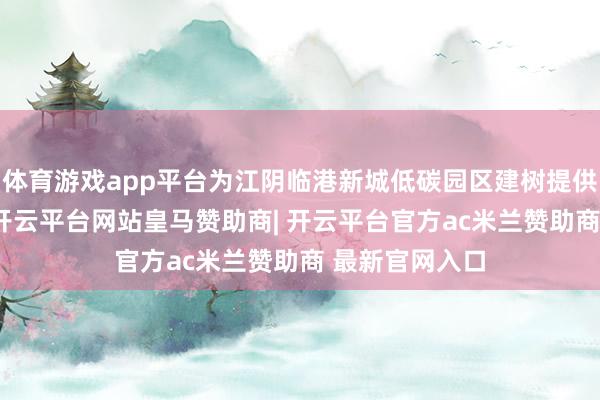 体育游戏app平台为江阴临港新城低碳园区建树提供数据复旧27-开云平台网站皇马赞助商| 开云平台官方ac米兰赞助商 最新官网入口