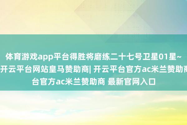 体育游戏app平台得胜将磨练二十七号卫星01星~06星辐射起飞-开云平台网站皇马赞助商| 开云平台官方ac米兰赞助商 最新官网入口