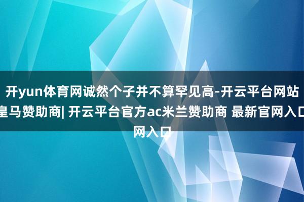 开yun体育网诚然个子并不算罕见高-开云平台网站皇马赞助商| 开云平台官方ac米兰赞助商 最新官网入口