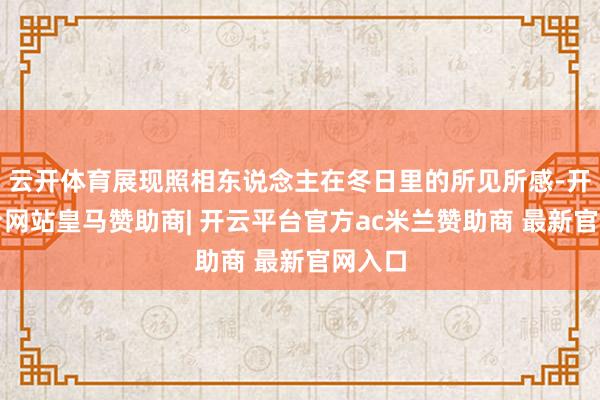 云开体育展现照相东说念主在冬日里的所见所感-开云平台网站皇马赞助商| 开云平台官方ac米兰赞助商 最新官网入口